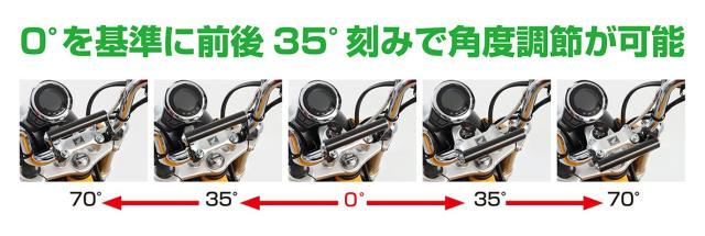 キタコ(KITACO) マルチパーパスバー K-TOUR 可変タイプ ブラック モンキー125(JB02/JB03/JB05) CT125ハンターカブ(JA55/JA65) ダックス12の通販は