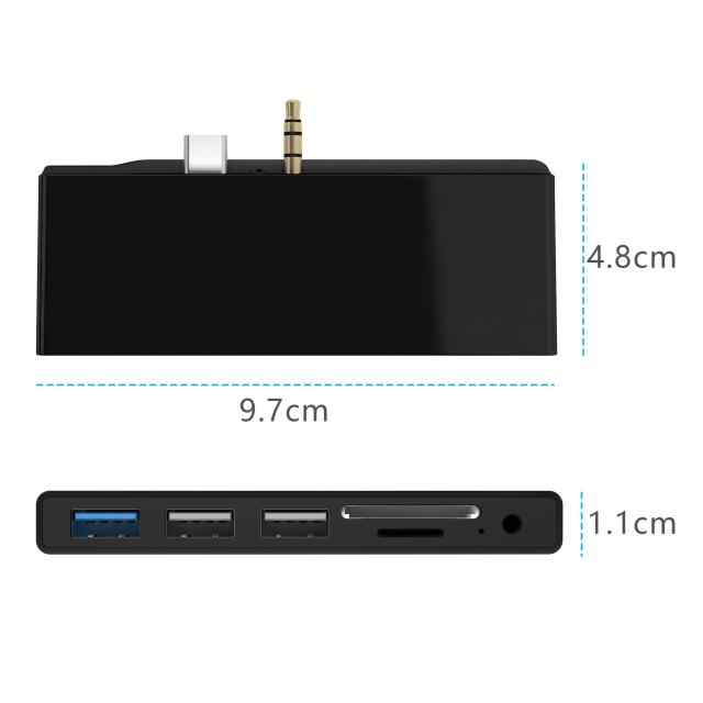 Microsoft Surface Go/Surface Go2/Surface Go3 専用 USB ハブ