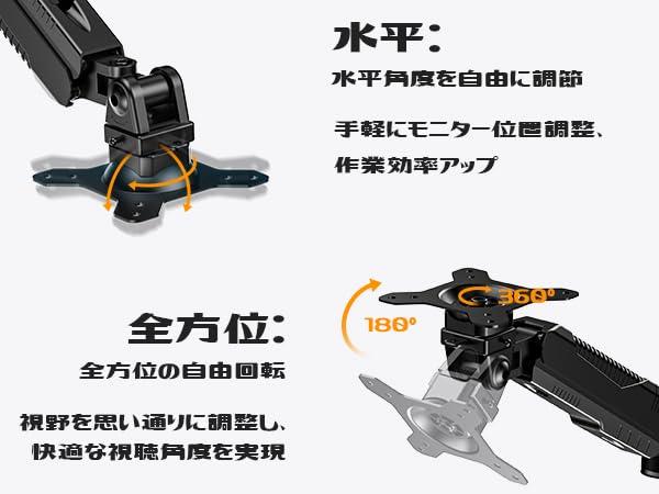 ロボロビン　デュアルガススプリングアーム ロボロビン デュアル ノートパソコン&frasl;モニターアーム 安定性UP トレイ