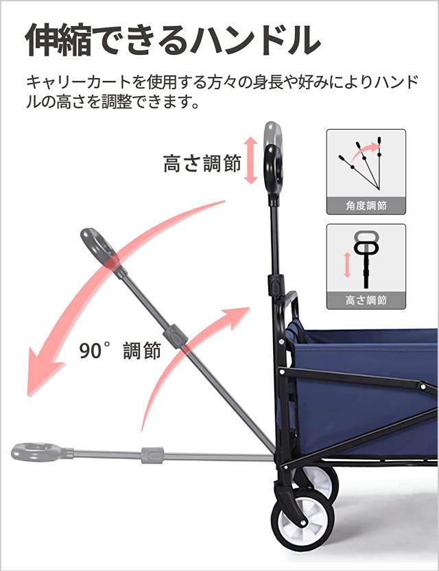 Aomoso キャリーワゴン 折りたたみ式キャリーカート アウトドア用