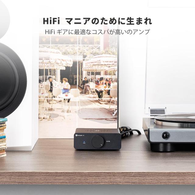 Fosi Audio V3 Hi-Fi パワーアンプ TPA3255 クラスD 300W x2 アンプ 2.0 チャンネル ステレオ ミニ 小型 統合デスクトップ デジタルアン_5