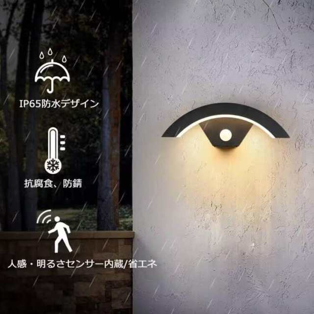 HONGYAN 玄関灯 ポーチライト 人感センサーライト ウォール