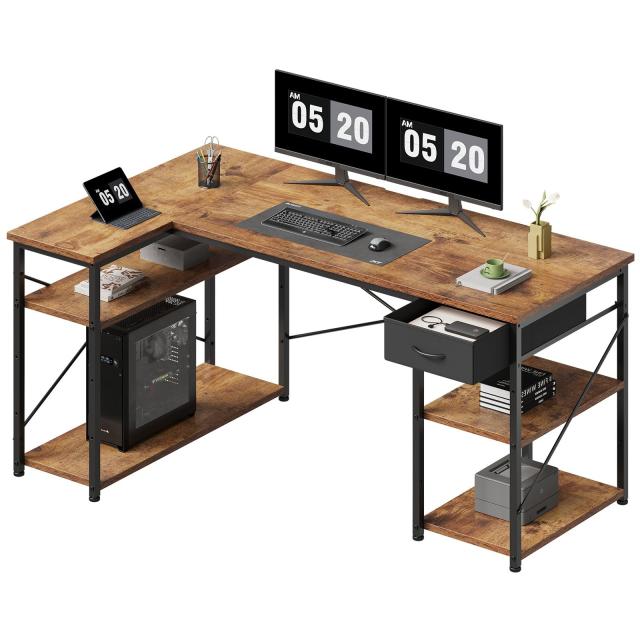 【新着商品】Maihail 机 l字デスク 勉強机 pcデスク パソコンデスク右 Amazon | Maihail l字デスク机pcデスク パソコンデスク 幅100cm×奥行
