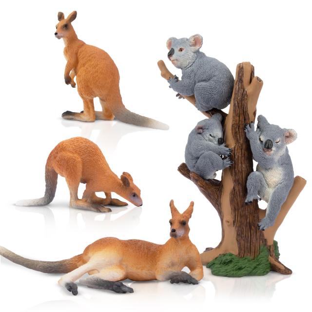 TOYMANY 7PCS動物フィギュア オーストラリア動物フィギュアセット