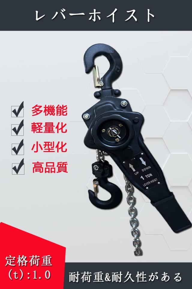 レバーホイスト1t チェーンブロック 軽量化 小型化チェーンローラー 標準揚程1.5m レバーブロック 荷締め 運送 固定 建設荷締機 ガッチャ レバーホイスト1t チェーンブロック 軽量化 小型化チェーンローラー 標準揚程1.5m レバーブロック 荷締め 運送 固定 建設荷締機 ガッチャ