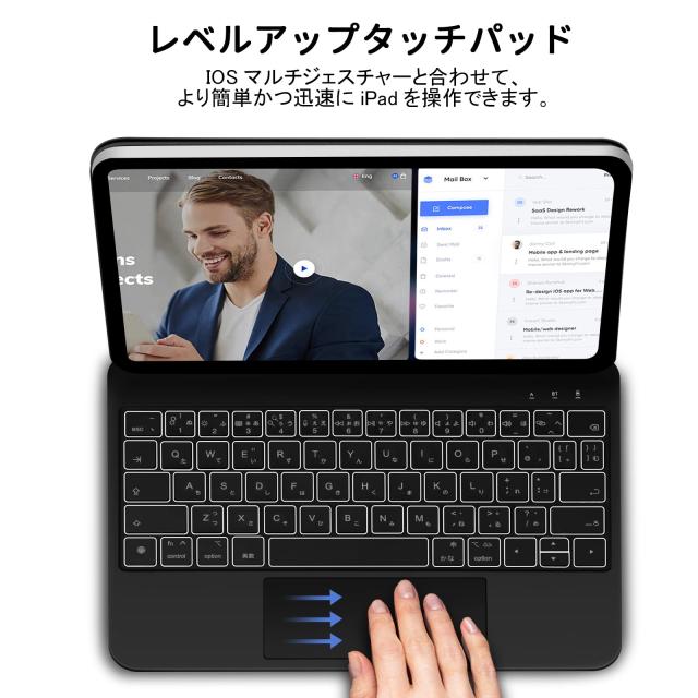 マジックキーボード GOOJODOQ iPad Pro 11 スマートキーボード iPad