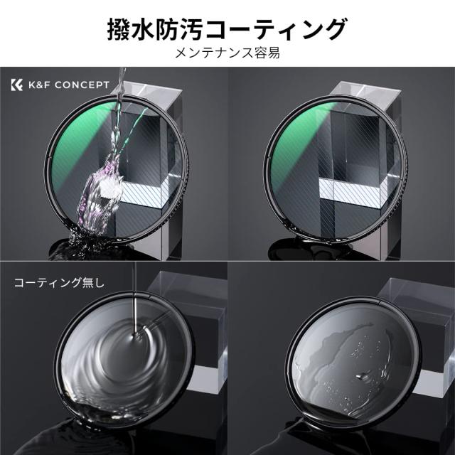 K＆F Concept 82mm ブルーストリークフィルター 28層コーティング 防カビ 撥水撥油 擦り傷防止 薄型 特殊効果フィルター Blue Streak 夜景_4