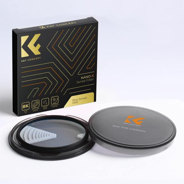 K＆F Concept 82mm ブルーストリークフィルター 28層コーティング 防カビ 撥水撥油 擦り傷防止 薄型 特殊効果フィルター Blue Streak 夜景_7