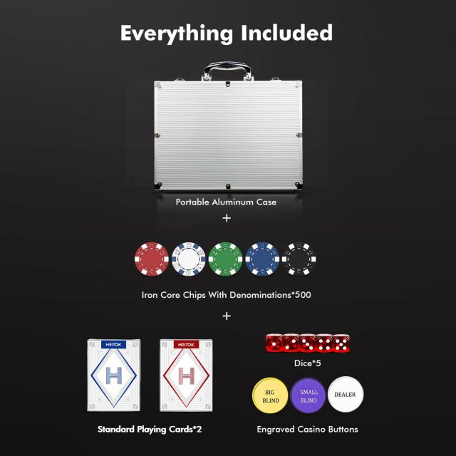 HEITOK ポーカーチップ500枚セット！ Amazon | HEITOK ポーカーチップ ポーカーセット 500枚 数字入り