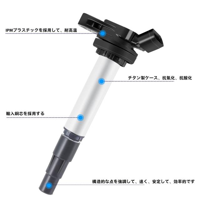 イグニッションコイル トヨタ ヴォクシー ノア ウィッシュ アイシス カローラフィールダー ZRR ZGE 70G 70W 75G 75W 20G 20W 21G 22W 25G