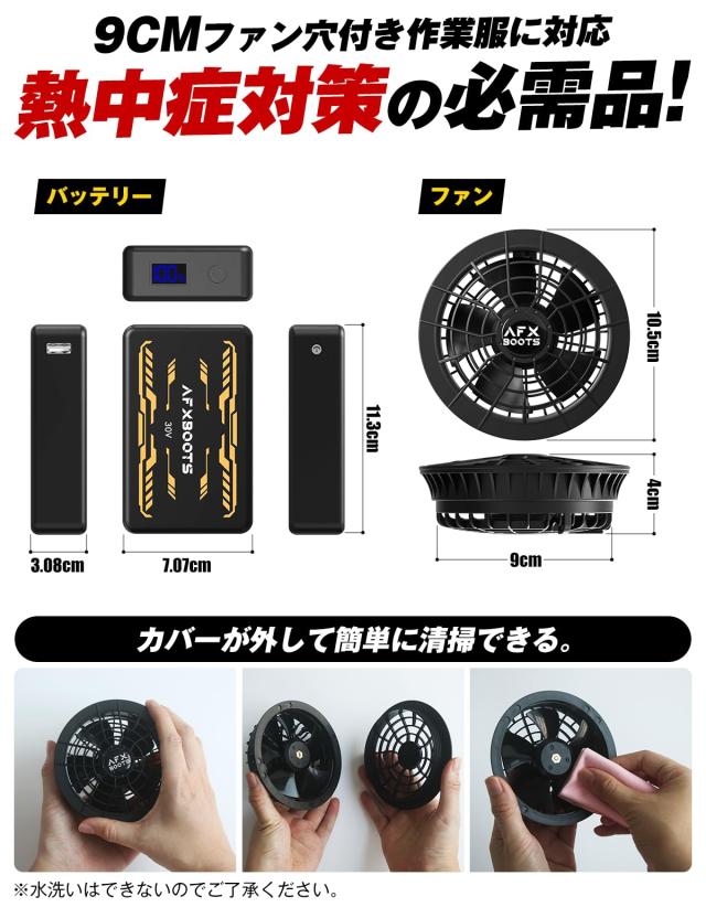 LABWIND] ファン付きベスト【業界最強30V 136L/S暴風ファン 30000mAh