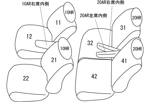 クラッツィオ(Clazzio) シートカバー 全席セット ソリオ/ソリオバンディット H27(2015)/9〜 MA#6S / MA#7S / デリカD:2 H27(2015)/12〜 M