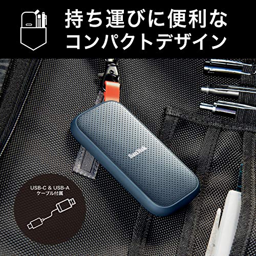 SanDisk SSD 外付け 1TB USB3.2Gen2 読出最大800MB/秒 SDSSDE30-1T00-GH26 ポータブルSSD Win Mac PS4 エコパッケージ メーカー3年保証_2