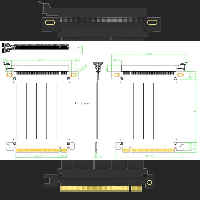 glotrends 1000mm pcie 3.0 x16ライザーケーブルは、geforce rtx 20/ gtx 16/ gtx 10シリーズやamd radeon rx5000 / vii/rx vega / r9 fu_8