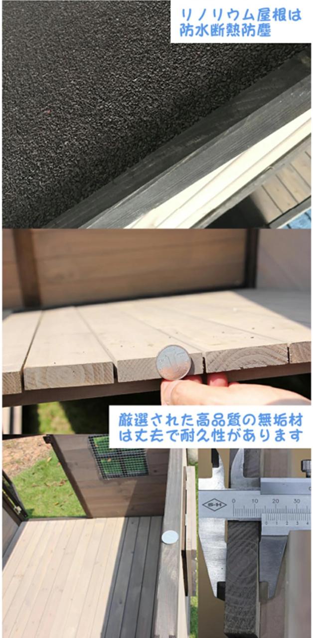 HPYWTJY 無垢材の犬小屋 屋外の木造犬小屋 大型犬小屋 屋外防水犬小屋 (L)_5