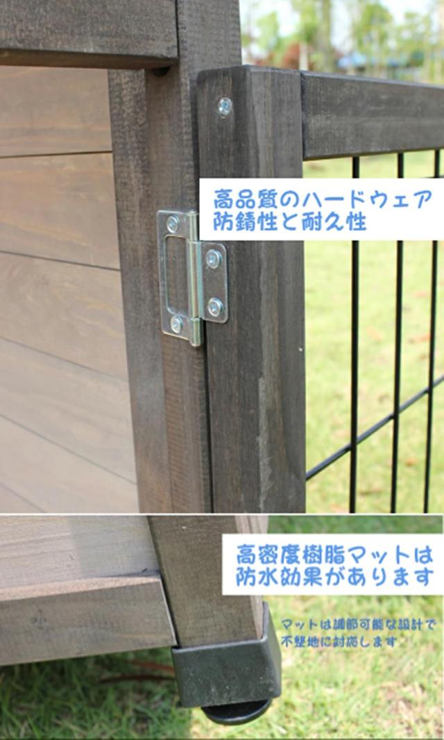 HPYWTJY 無垢材の犬小屋 屋外の木造犬小屋 大型犬小屋 屋外防水犬小屋 (L)_8