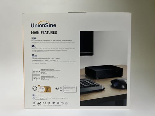 UnionSine 外付けハードディスク 4TB USB3.2Gen2 Type-C HDD テレビ