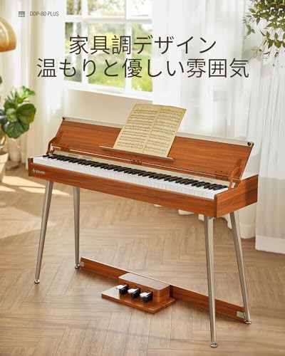 Donner 電子ピアノ 88鍵盤 ハンマーアクション 木製 MIDI対応 半開き蓋付き 3本ペダル スタンド アダプター付 初心者 入門 自宅練習  日本｜au PAY マーケット