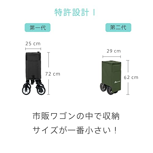MOON LENCE キャリーワゴン 折りたたみキャリーカート 大容量156L