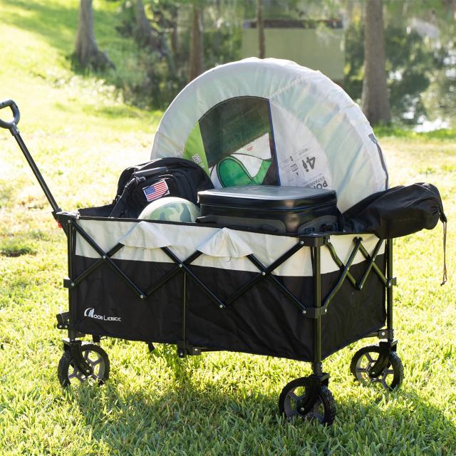 MOON LENCE キャリーワゴン 折りたたみキャリーカート 大容量156L アウトドア キャンプ レジャー BBQ 運動会 コンパクト 耐荷重100kg ブ