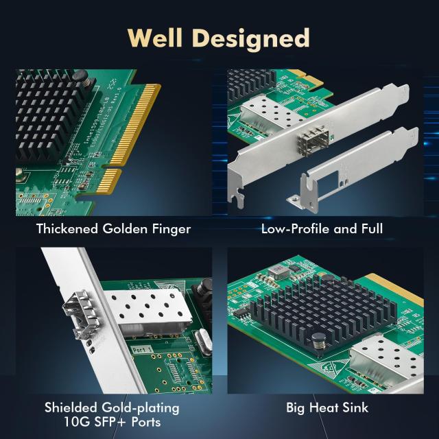 ラト　 Amazon | Binardat 10G SFP+ PCIe ネットワークアダプター Intel