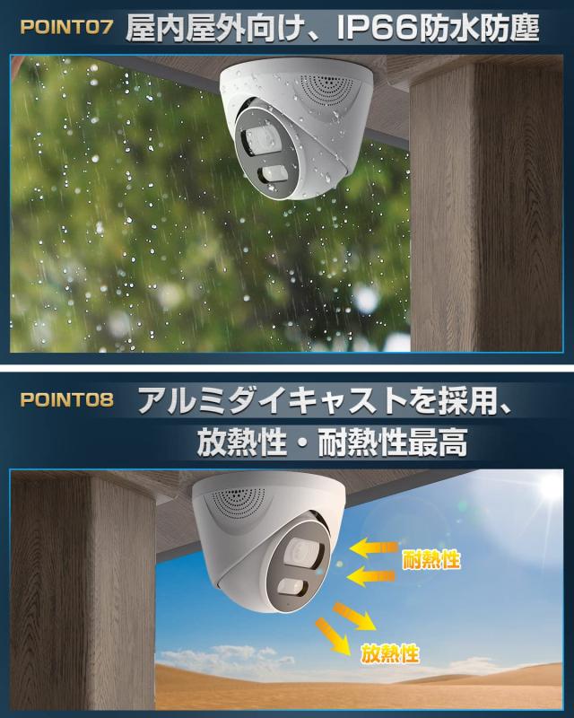 SOOHAO 防犯カメラ 2K 500万画素　2個 Amazon.co.jp: 【500万画素・2TB HDD内蔵・双方向の音声】SOOHAO 防犯