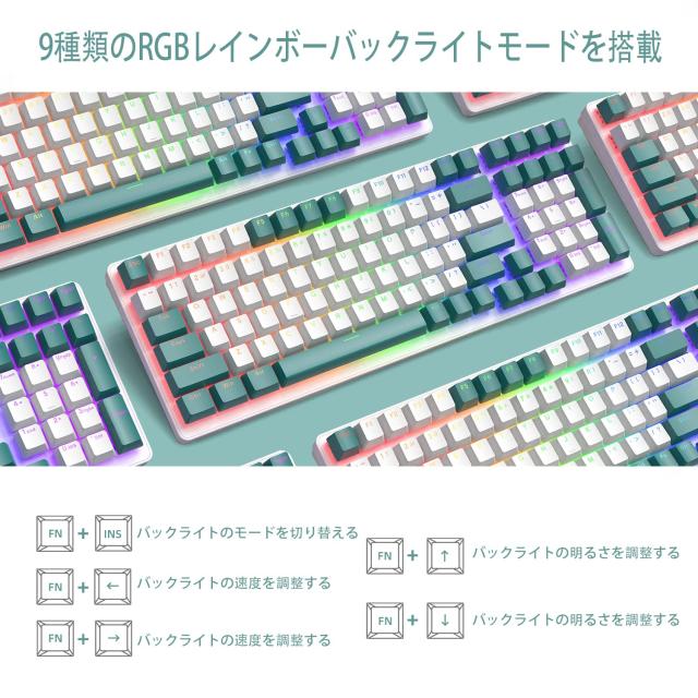 A.JAZZ+ZiYouLang K6 ワイヤレスキーボード 96% 3モードメカニカル ホットスワップ 2.4Ghz/Bluetooth 5.0/Type-C 4000mAhコイル状 USB ケ_4