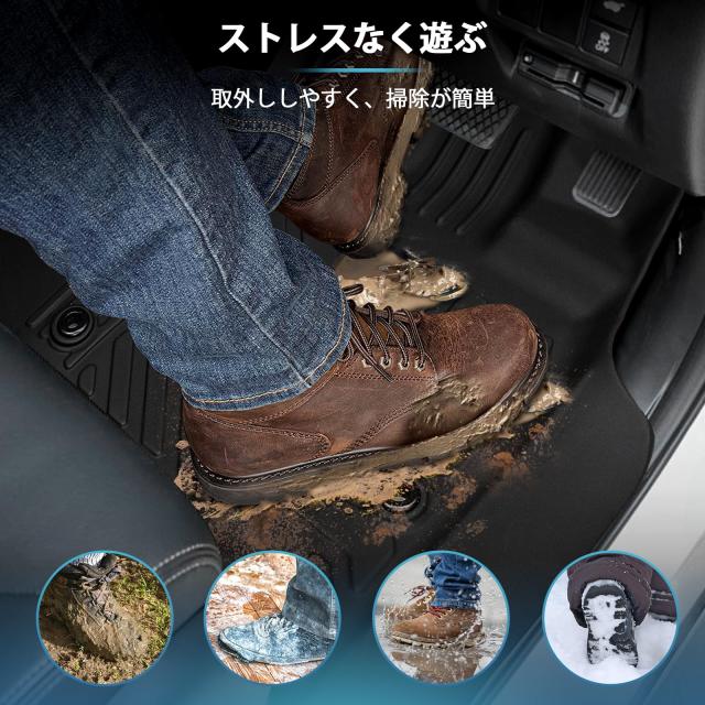 新型 ステップワゴン RP6 RP7 RP8 3Dフロアマット 車種専用 3D立体カーマット ハイブリッド車専用 防水マット 1列目用 TPE材質 ラゲッジ_5