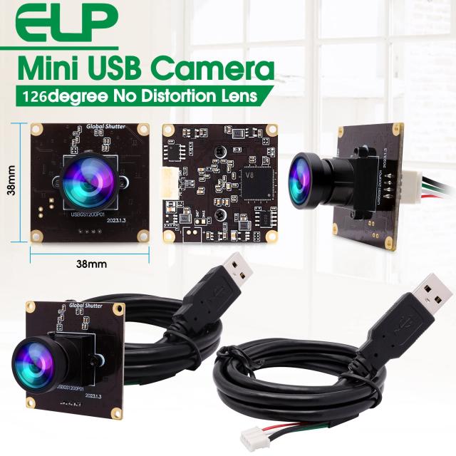 ELP 1080P グローバルシャッター USBカメラ 高速 ウェブカメラ 広角 小型 USBカメラモジュール パソコン Webカメラ ボード UVC USB2.0 埋_7