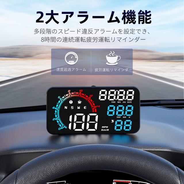 wiiyii GPS速度計G11、HUDヘッドアップディスプレイは、スピード