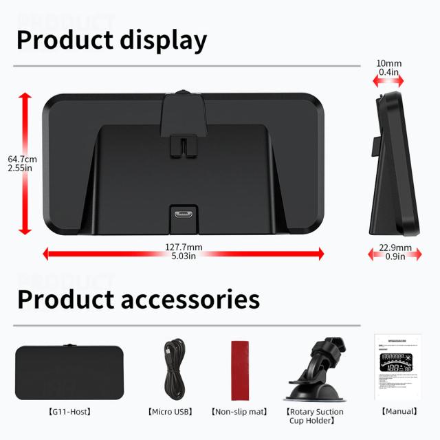 wiiyii GPS速度計G11、HUDヘッドアップディスプレイは、スピード