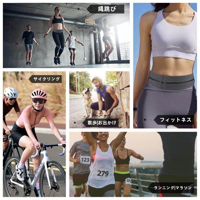 Y-KINZ ランニング ポーチ 揺れない フィットネス ウエスト