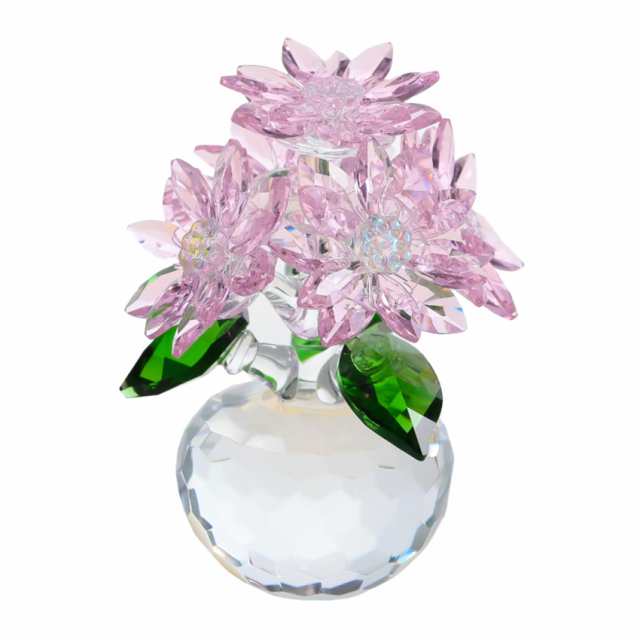 K9クリスタル ピンク 蓮の花 ハス クリスタルフラワー 置物 K9クリスタル ピンク 蓮の花 ハス クリスタルフラワー 置物