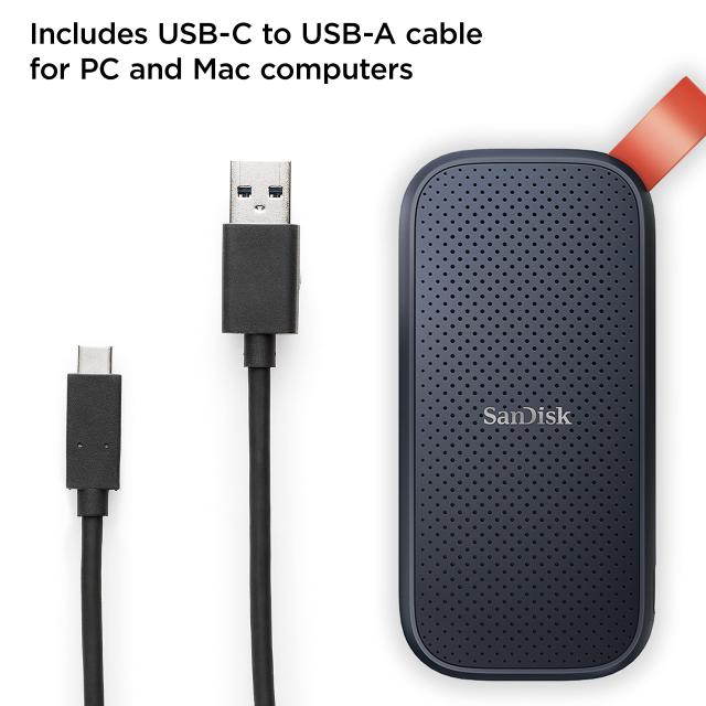 SanDisk ポータブルSSD 1TB (読み取り速度最大800MB/秒、USB 3.2 Gen 2、NVMe ソリッドステートパフォーマンス、アップデートされたファ_2