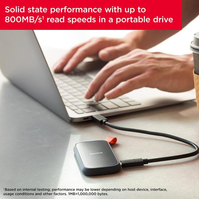 SanDisk ポータブルSSD 1TB (読み取り速度最大800MB/秒、USB 3.2 Gen 2、NVMe ソリッドステートパフォーマンス、アップデートされたファ_3