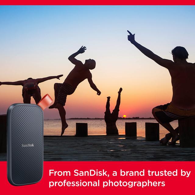 SanDisk ポータブルSSD 1TB (読み取り速度最大800MB/秒、USB 3.2 Gen 2、NVMe ソリッドステートパフォーマンス、アップデートされたファ_5