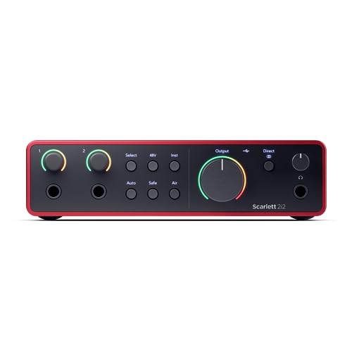 Focusrite Scarlett 2i2 第4世代 USBオーディオインターフェース 録音、作詞ライティング、ストリーミング、ポッドキャスティング用 — ハ_1