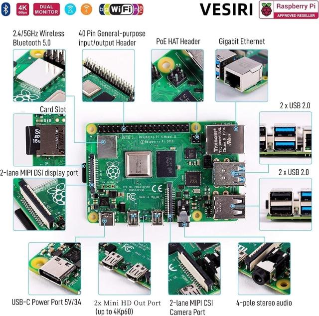 Vesiri Raspberry Pi 4B Starter Kit技適取得済 Raspberry Pi 4 Model