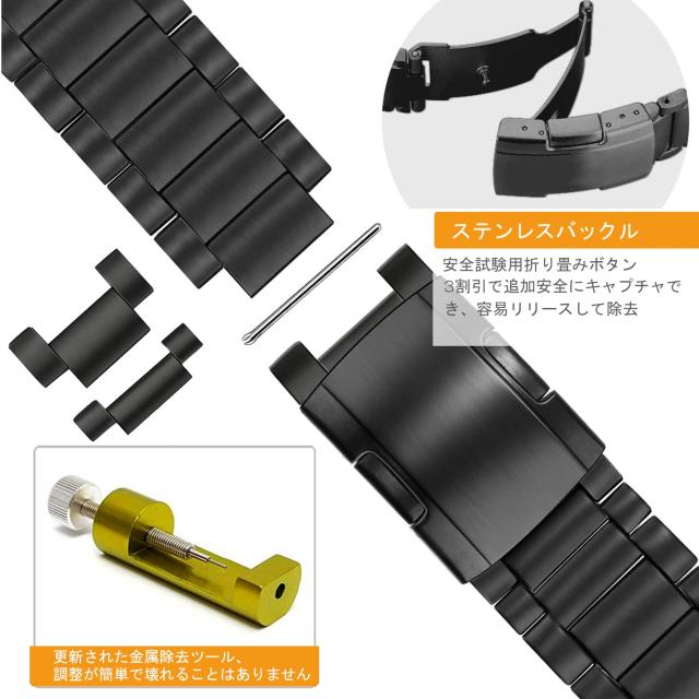 Quickfit 22mm チタン製ベルトに適合ガーミン Garmin Approach S62