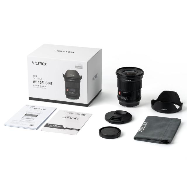 VILTROX AF 16mm F1.8 FE Sony E マウント 広角レンズ 液晶画面付き 超広角 単焦点レンズ ソニー フルサイズ対応 α7II α7III α7RIII