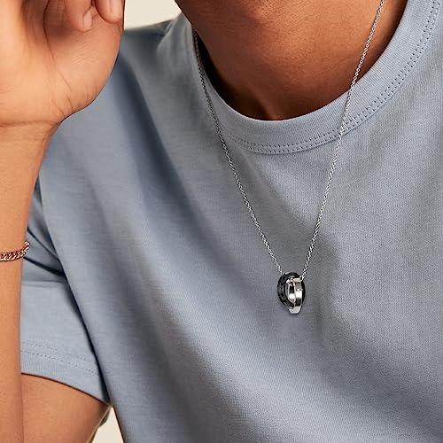 KRKC&CO ネックレス Amazon | KRKC&CO リングネックレス メンズ ペンダントトップ