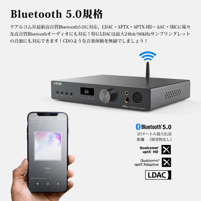 LOXJIE D40 PRO DAコンバーター ＆ ヘッドホンアンプ 一体型 フラッグシップDAC「ES9039MSPRO」搭載/Bluetooth  5.0対応/MQA・ハイレゾ・Dの通販はau PAY マーケット - libra shop | au PAY マーケット－通販サイト