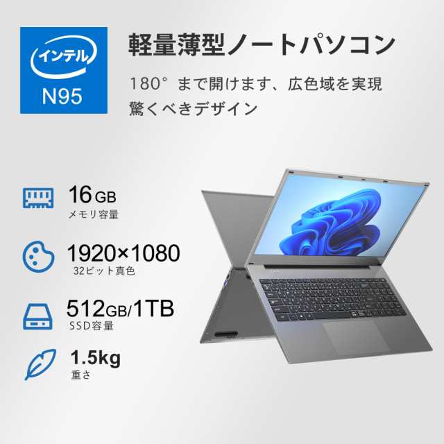 VETESA ノートパソコン office搭載 windows11 軽量薄型 15.6インチ フルHD液晶 第11世代 インテル Celeron  5095A 最大2.9 GHzノートPC 10の通販はau PAY マーケット - hkマーケット | au PAY マーケット－通販サイト