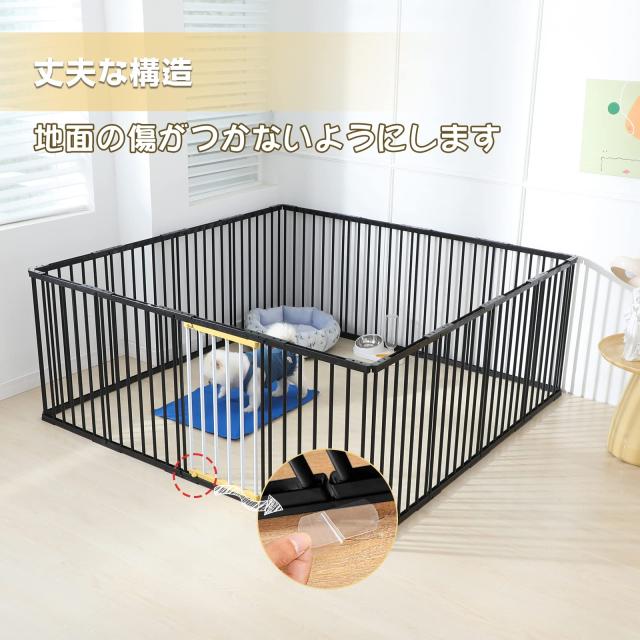 Shinyever ペットサークル 犬 ゲージ 犬 サークル ペットフェンス 大型 中型犬 ドア付き 幅252*奥行84*高70cm サークルケージ 大型犬用ゲ_7