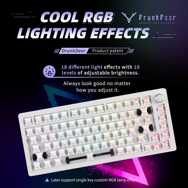 Drunkdeer A75 アルミニウムケース換装 キーキャップなし キーボード