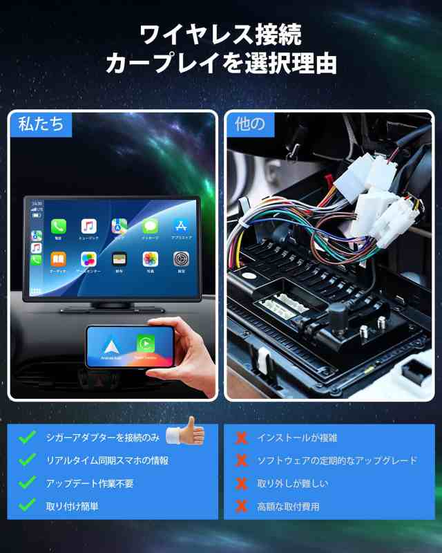 LAMTTOカーオーディオ一体型 9インチタッチスクリーン ワイヤレスカープレイ Android ナビ スマホ連携表示 Apple CarPlay/ Android Auto の通販はau PAY マーケット - ふうまりストア | au PAY マーケット－通販サイト