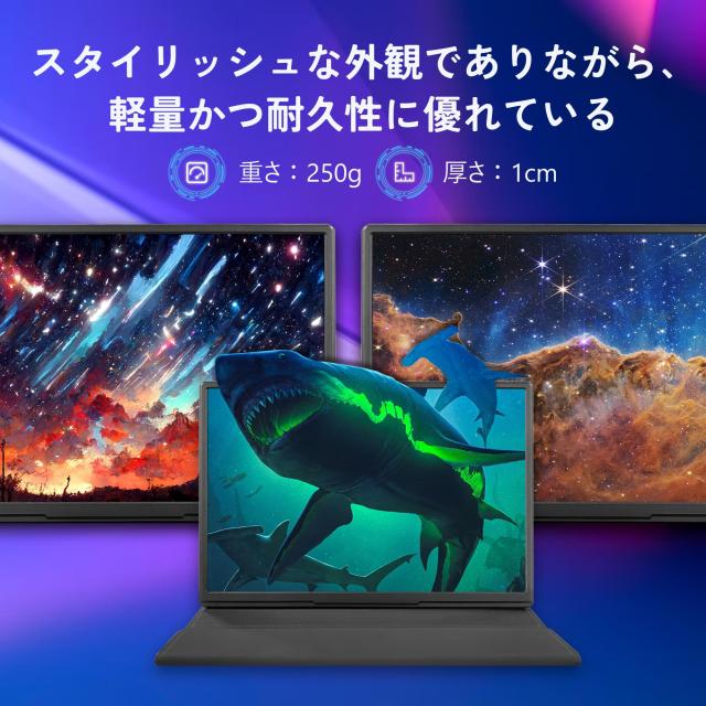 REUMAR 10.5インチ ポータブルモニター FHD 1920P HDR IPS液晶 100