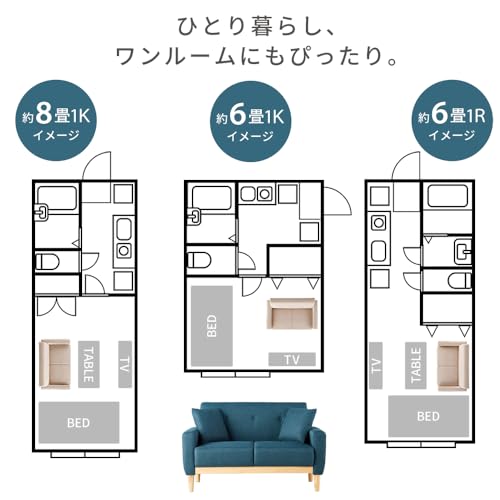 アイリスプラザ 北欧風ソファ 2人掛け 簡単組み立て クッション付き 脚