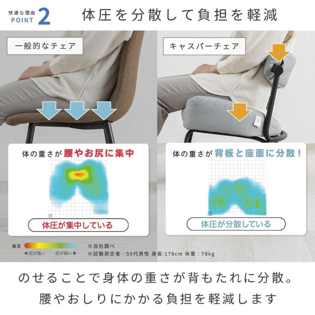 ドウシシャ ノセルチェア 高座椅子 ゆったりワイド 回転背もたれに背中をのせるから長時間座っても疲れにくい 腰が痛くならない 姿勢が良