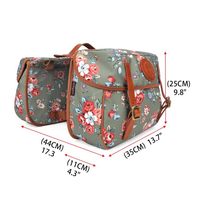 TOURBON 自転車 リアバッグ 複数の仕切り パニアバッグ 大容量